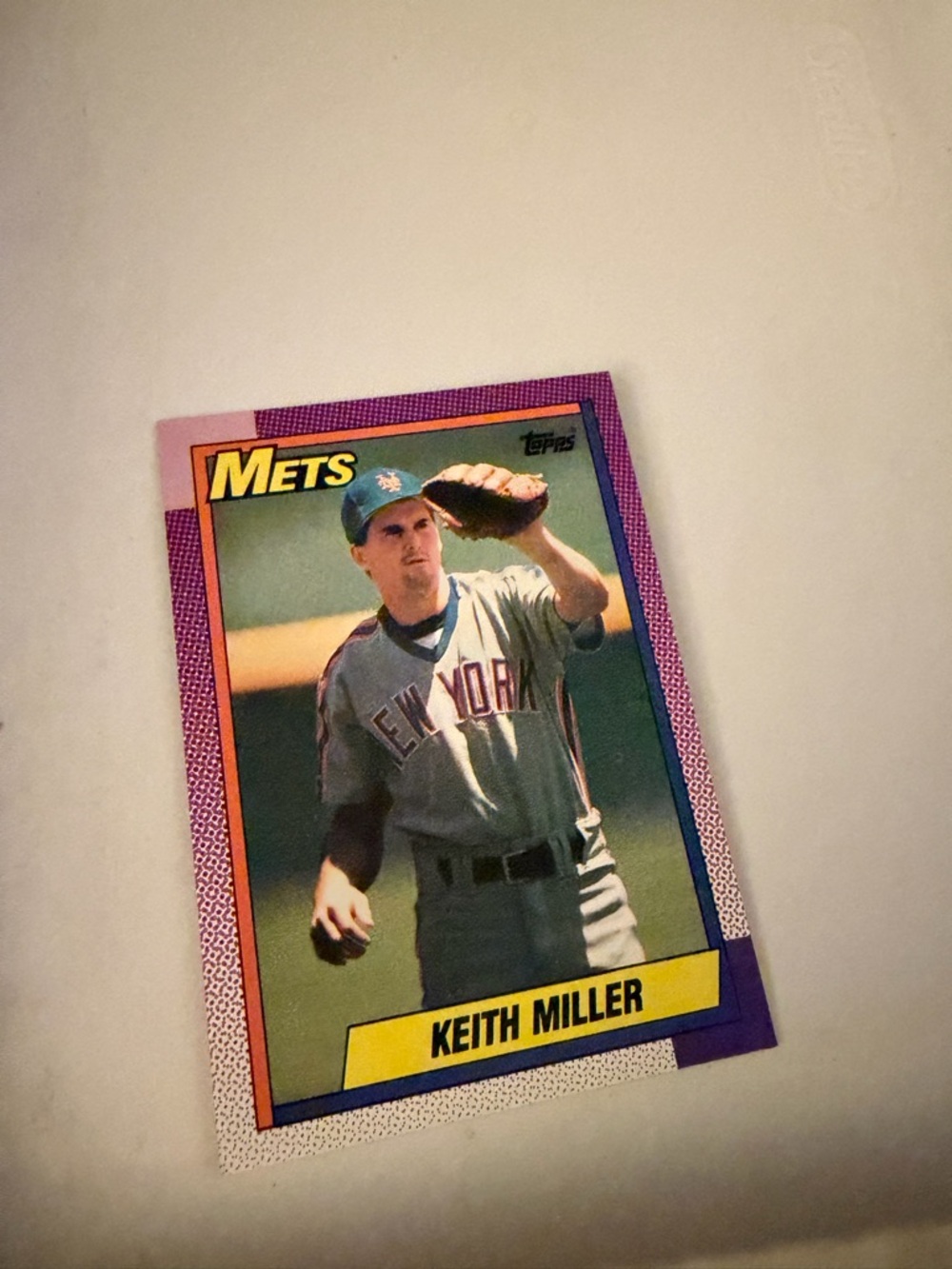 1990 topps Keith miller Mets baseball card